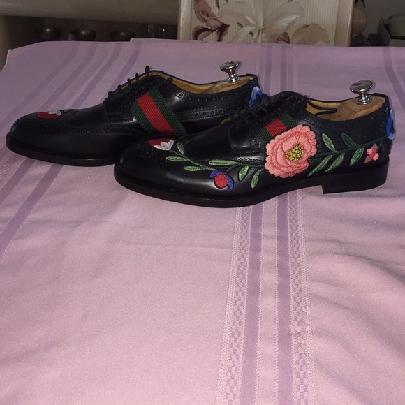 gucci mens embroidered shoes
